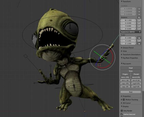Swampler Rigged and BlenderInternal preview image